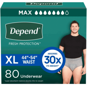 Depend Fresh Protection Incontinence Underwear for Men X-Large 80 Count 1