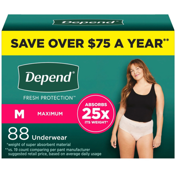 Depend Fresh Protection Incontinence Underwear for Women Medium 1