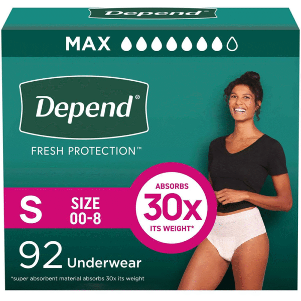 Depend Fresh Protection Incontinence Underwear for Women Small 92 ct