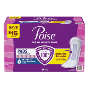 Poise Incontinence Pads, 7 Drop Ultra Absorbency, 88 Count