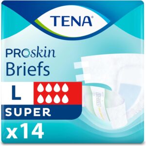 TENA ProSkin Adult Diapers with Tabs, Maximum, Large, 14 ct