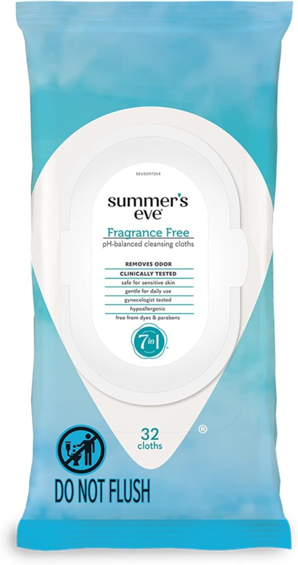 Summer's Eve Fragrance-Free Feminine Wipes, pH Balanced, 32 Ct Summer's Eve Fragrance-Free Feminine Wipes, pH Balanced, 32 Ct