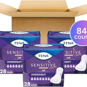 TENA Sensitive Care Overnight Pads, Extra Coverage, 84 Count - Image 5