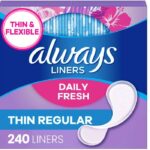 Always Daily Panty Liners, Unscented, 240 ct.