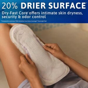 TENA Sensitive Care Overnight Pads, Extra Coverage, 48 Count - Image 4