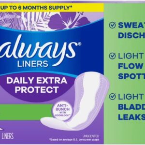 Always Anti-Bunch Xtra Protection Daily Liners Unscented Long 200 ct. - Image 4