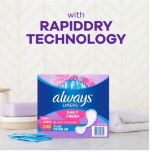 Always Daily Panty Liners Unscented, 240 ct. - Image 4