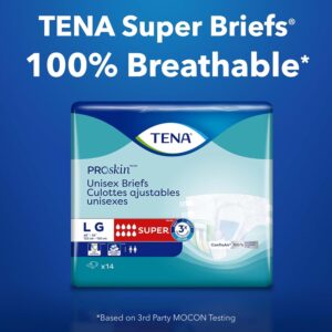 TENA ProSkin Adult Diapers with Tabs, Maximum, White, Large, 14 ct - Image 6