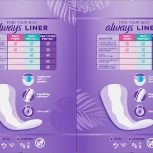 Always Anti-Bunch Xtra Protection Daily Liners Unscented Long 200 ct. - Image 5