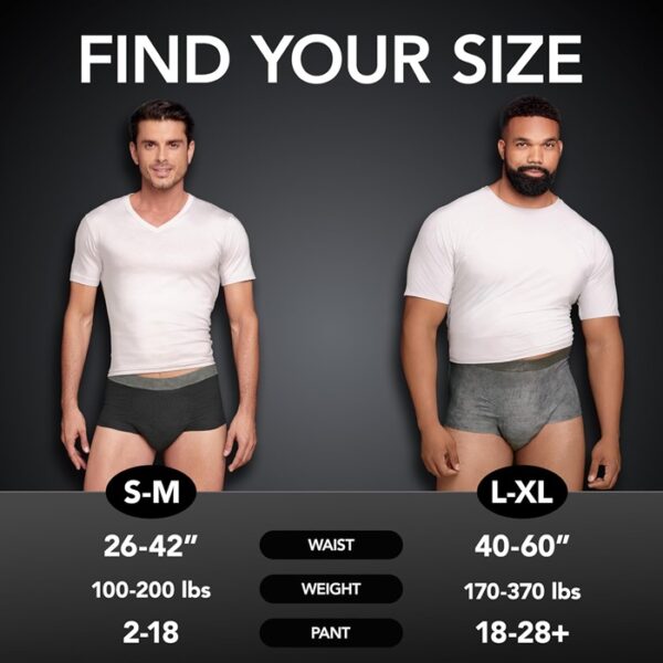 Depend Real Fit Adult Diapers For Men, S-M, Black 72 Count 3