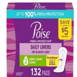 Poise Daily Incontinence Panty Liners, 2 Drop Very Light, 132 ct.