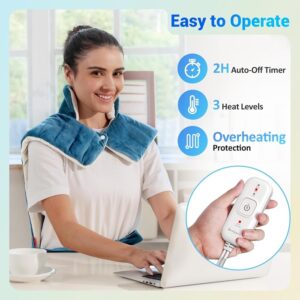 All in One Heating Pad for Back Neck Shoulders Pain Relief 22"x33" - Image 3