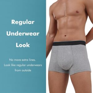 Cotton Urinary Incontinence Underwear For Men Gray 1 Pack - Image 5