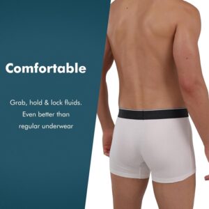 Cotton Urinary Incontinence Underwear For Men, White,1 Pack - Image 3