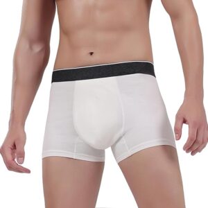 Cotton Urinary Incontinence Underwear For Men, White,1 Pack