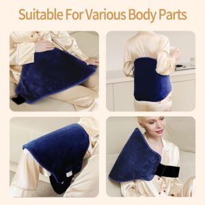 Electric Heating Pad for back pain, Machine Washable, 15 * 24, Dark Blue - Image 3