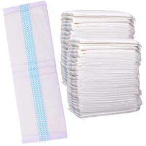 Extra Absorbent Adhesive Incontinence Booster Pads For Adults, White 7x17 inches