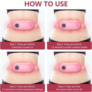 Heating Pad for Period Cramps – Portable Heat & Massage Belt (Pink) - Image 5