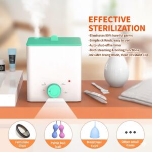 2 in 1 Boiling & Steaming Menstrual Cups Sterilizer Menstrual Disc Steamer - Image 4
