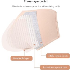 Overnight Cotton Incontinence Underwear for Women, Multi Color, X-Large, 6 Pieces - Image 4