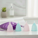 Reusable Menstrual Cup Set of 4, 2 small & 2 large 2 0