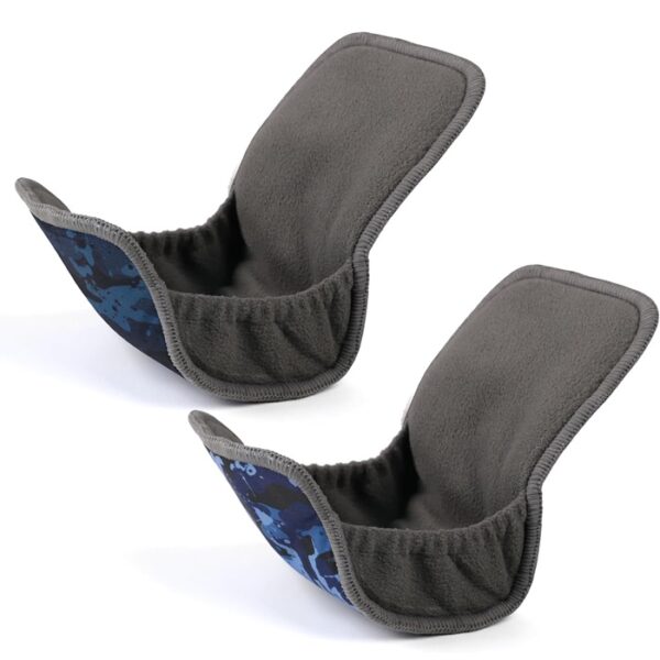 Universal Reusable, Washable Incontinence Pads for Men Blue Gray 2 Count