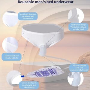 Latest Washable Men’s Reusable Incontinence Underwear with Urine Bag - Image 3