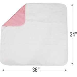 Washable Waterproof Underpads for Adults, Pink, Size 34x36, Color Pink - Image 3