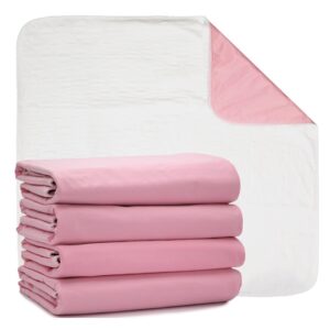 Washable Waterproof Underpads for Adults, Pink, Size 34x36, Color Pink
