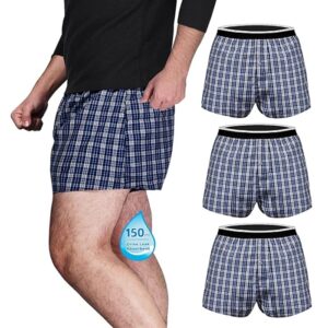 Washable100ml Absorbency Boxers Shorts For Men Blue